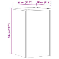 Produktbild för Växtställ 2 st vit 30x30x50 cm konstruerat trä