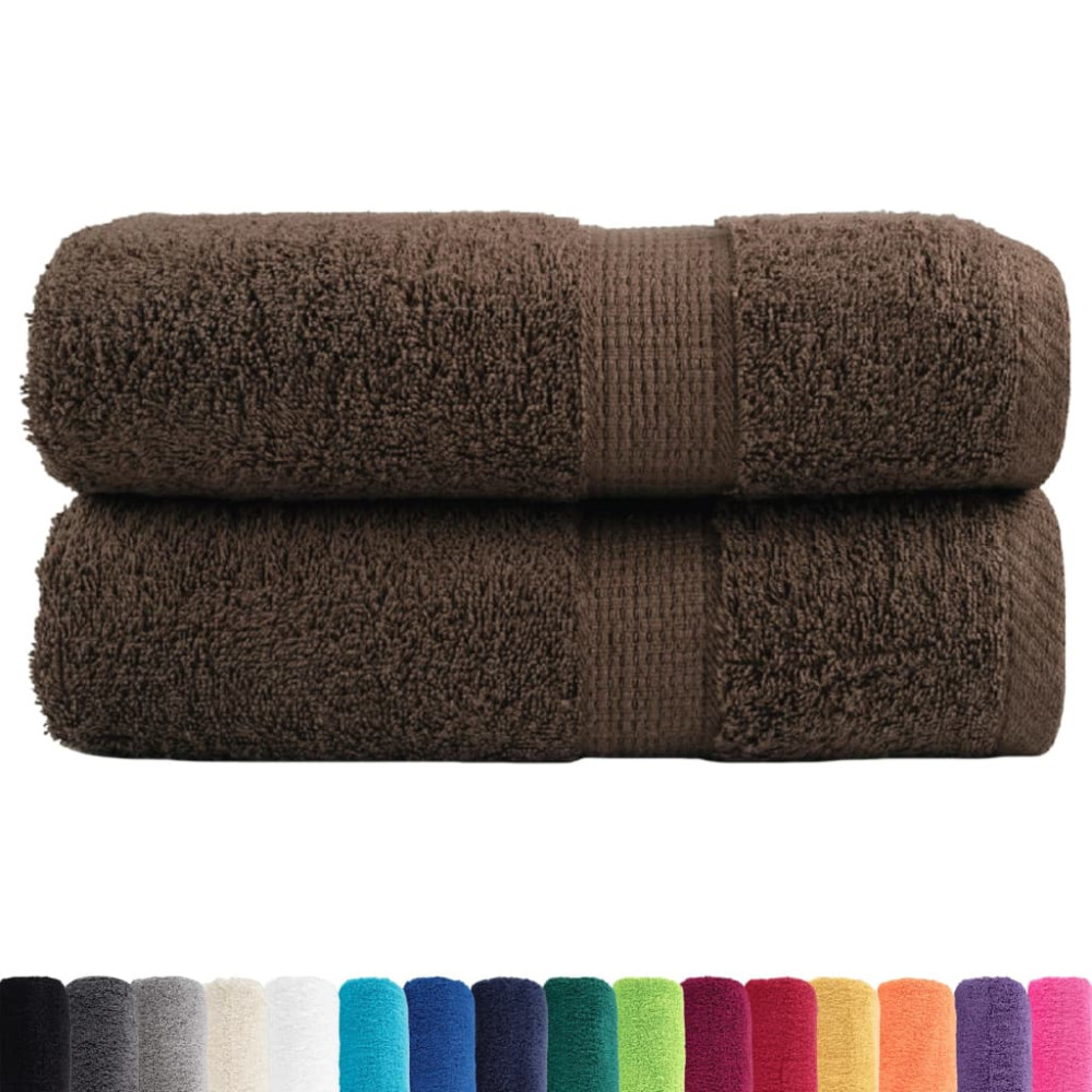 Produktbild för Premium Tvätthanddukar SOLUND 2 st bruna 30x30cm 600gsm