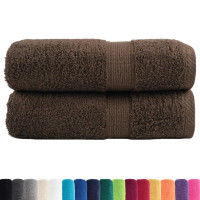 Produktbild för Premium Tvätthanddukar SOLUND 2 st bruna 30x30cm 600gsm
