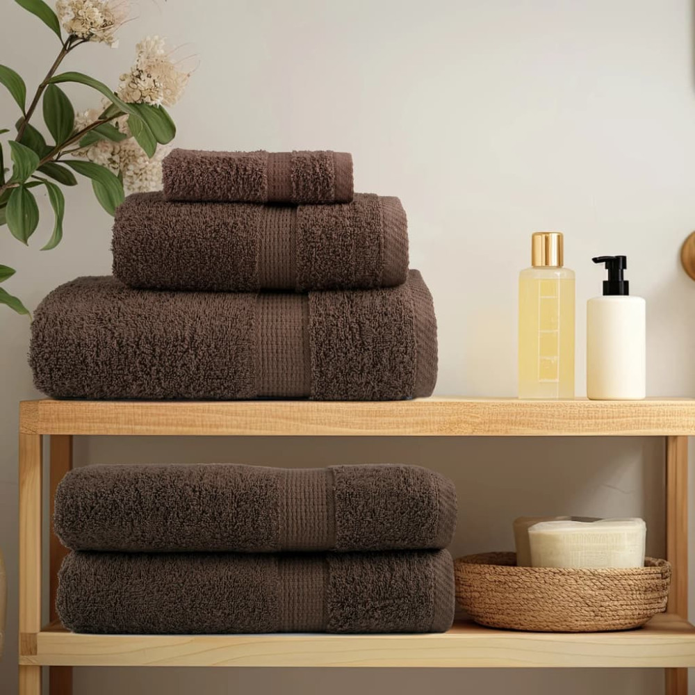 Produktbild för Premium Tvätthanddukar SOLUND 2 st bruna 30x30cm 600gsm
