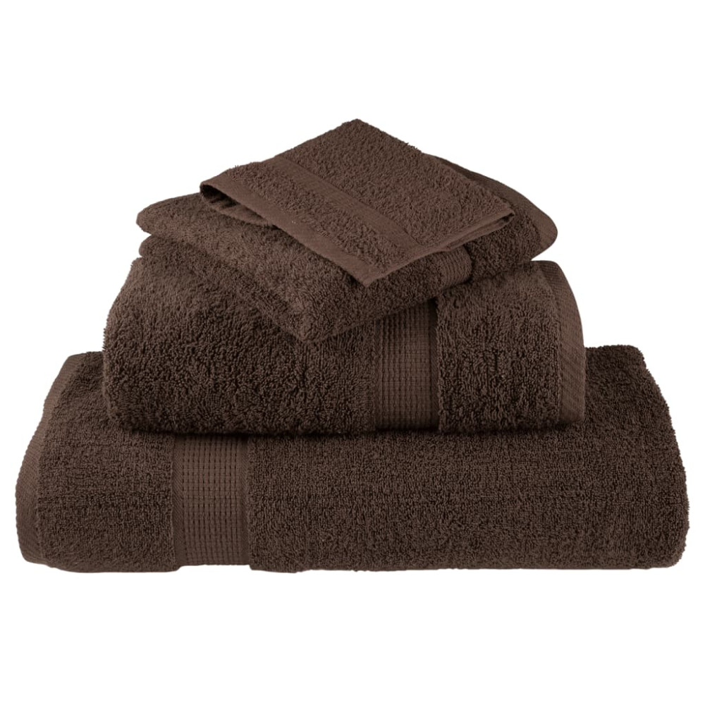 Produktbild för Premium Tvätthanddukar SOLUND 2 st bruna 30x30cm 600gsm