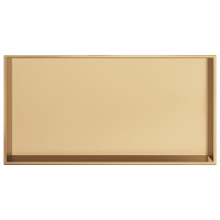Produktbild för Duschnisch borstad guld 62x32x9 cm rostfritt stål