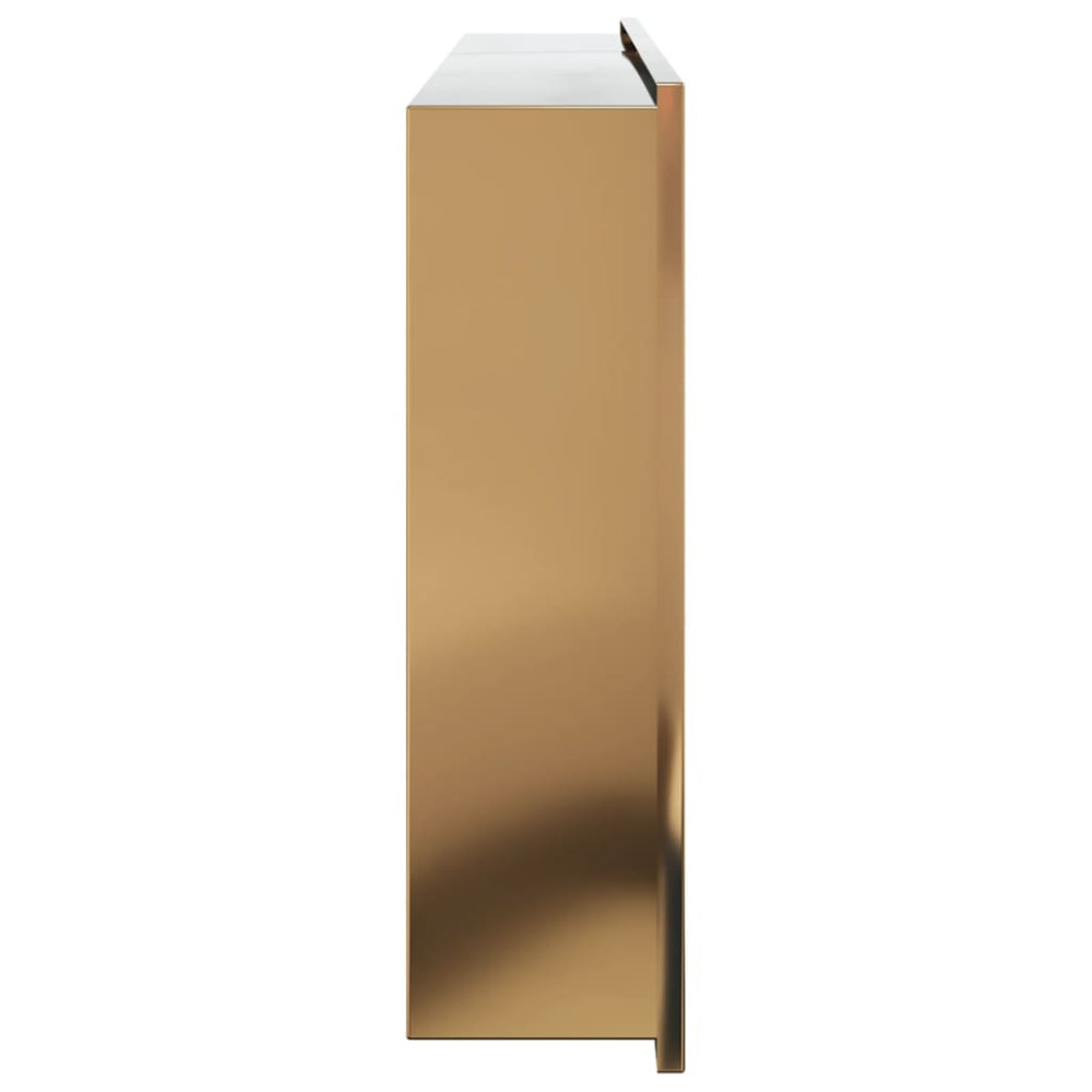 Produktbild för Duschnisch borstad guld 62x32x9 cm rostfritt stål