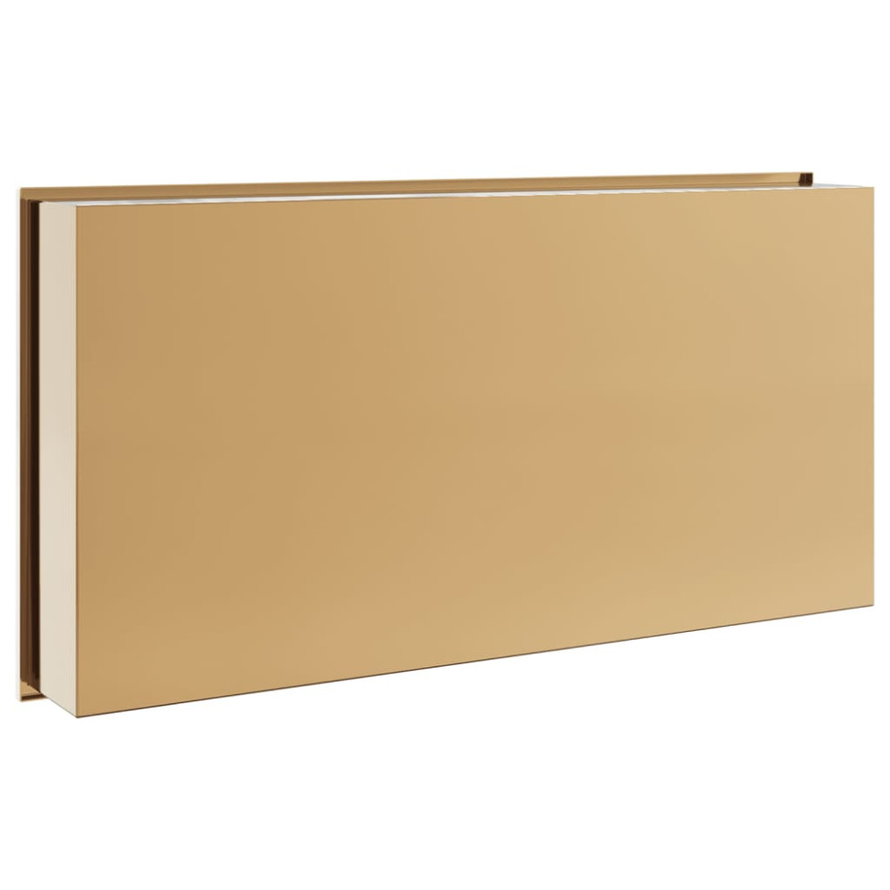 Produktbild för Duschnisch borstad guld 62x32x9 cm rostfritt stål