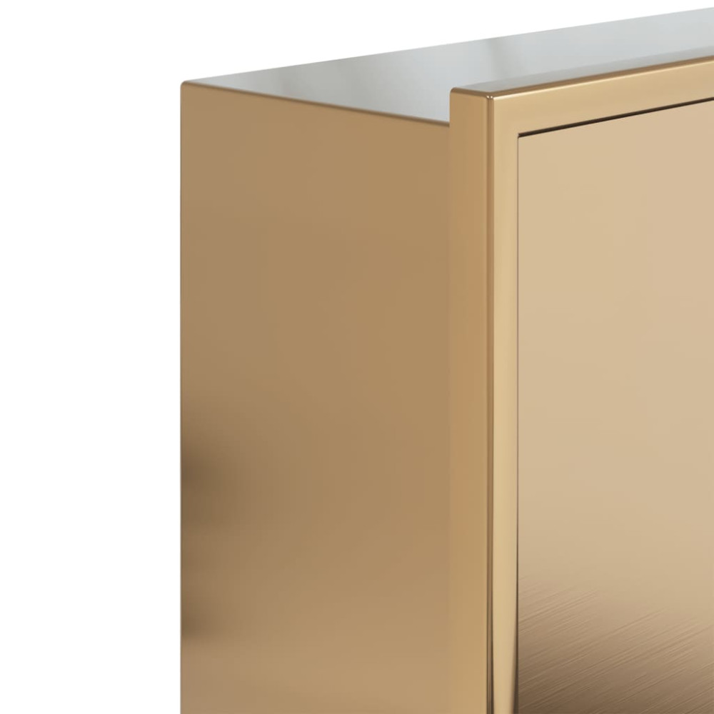 Produktbild för Duschnisch borstad guld 62x32x9 cm rostfritt stål