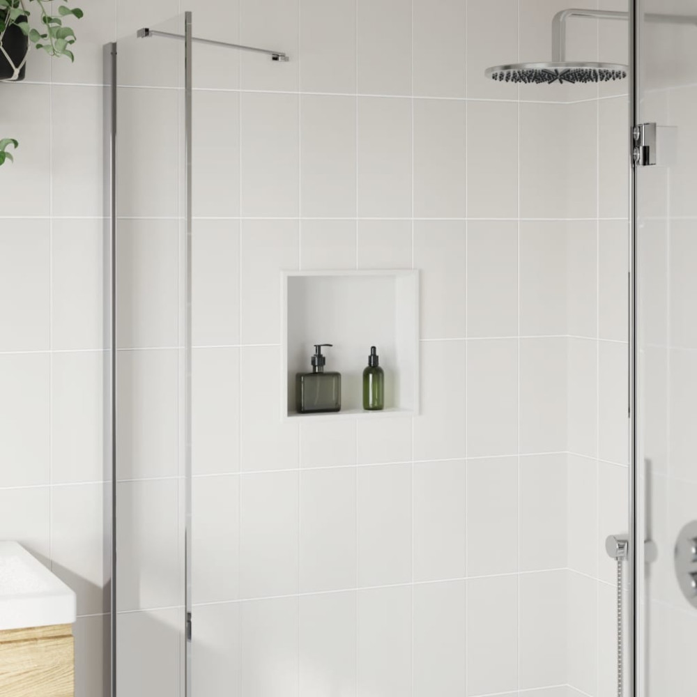 Produktbild för Duschnisch matt vit 32x32x9 cm rostfritt stål
