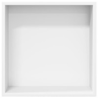 Produktbild för Duschnisch matt vit 32x32x9 cm rostfritt stål