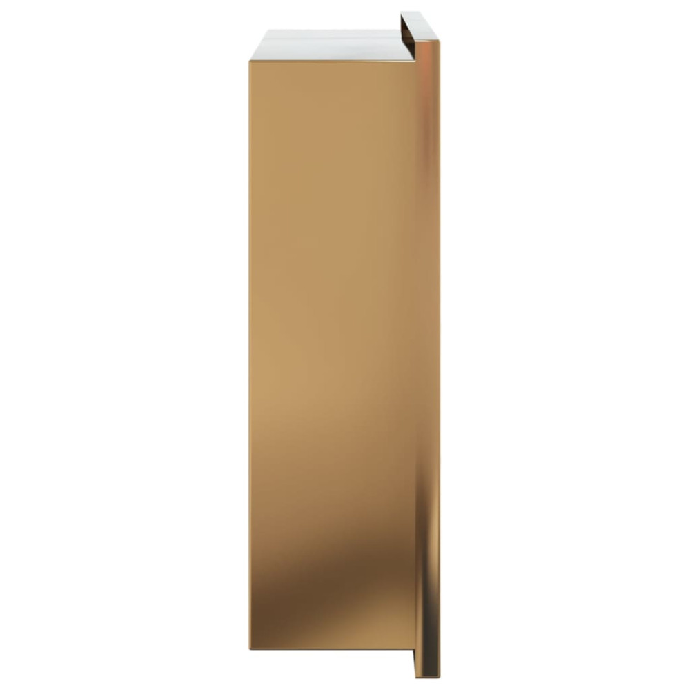 Produktbild för Duschnisch borstad guld 32x32x9 cm rostfritt stål