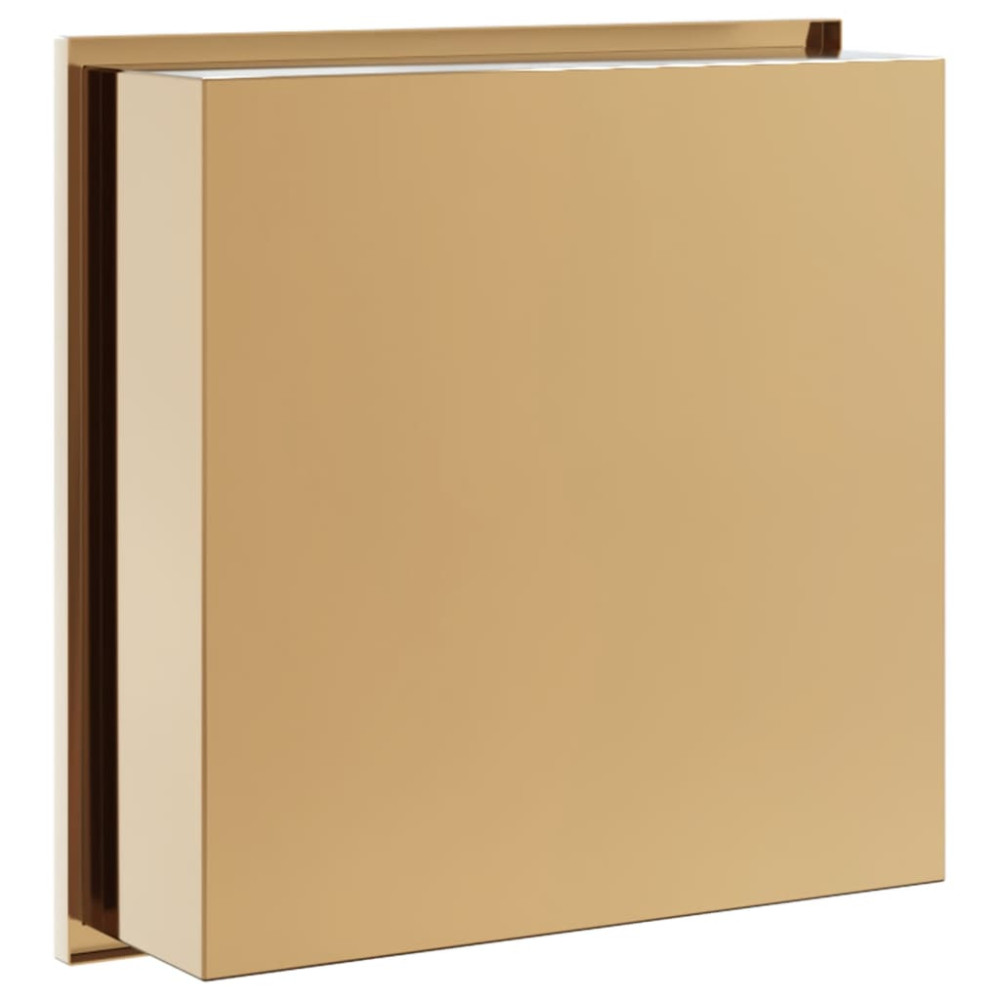 Produktbild för Duschnisch borstad guld 32x32x9 cm rostfritt stål
