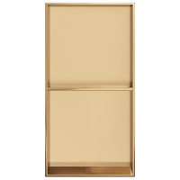 Produktbild för Duschnisch borstad guld 32x62x9 cm rostfritt stål