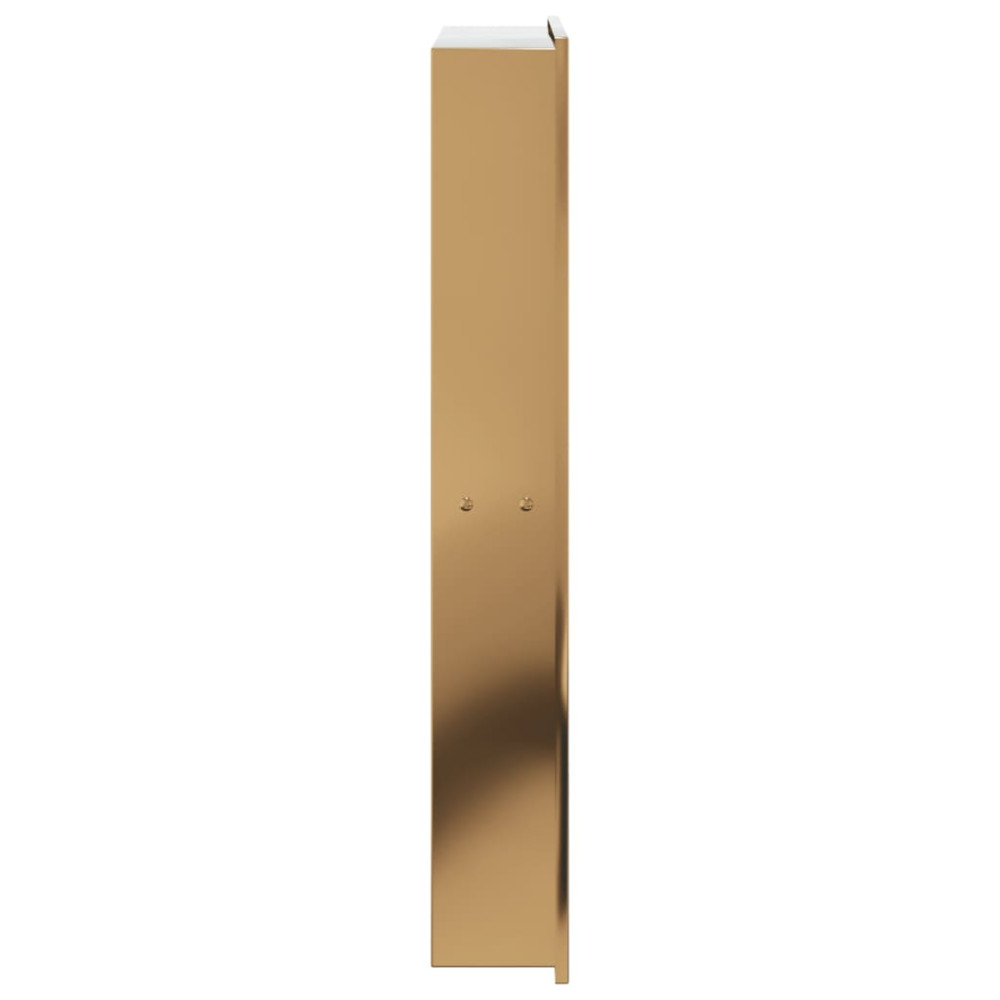 Produktbild för Duschnisch borstad guld 32x62x9 cm rostfritt stål