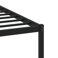 Produktbild för Sängram utan madrass metall rökfärgad ek 183x213 cm