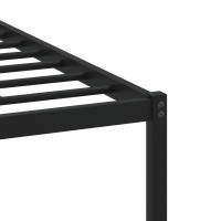 Produktbild för Sängram utan madrass metall rökfärgad ek 160x200 cm