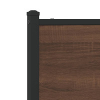 Produktbild för Sängram utan madrass metall brun ek 107x203 cm
