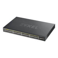 Produktbild för Zyxel GS1920-48HPV2 hanterad Gigabit Ethernet (10/100/1000) Strömförsörjning via Ethernet (PoE) stöd Svart