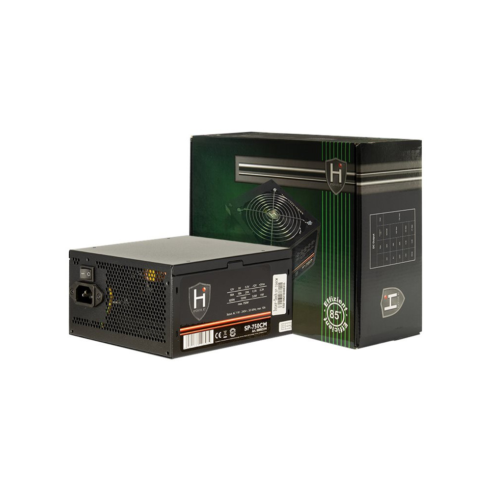 Produktbild för Inter-Tech HiPower SP-750CM strömförsörjningsenheter 750 W 20+4 pin ATX ATX Svart