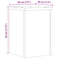 Produktbild för Växtställ 2 st brun ek 20x20x30 cm konstruerat trä