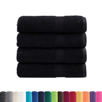 Produktbild för Premium handdukar SOLUND 4 st svart 50x100 cm 600 gsm
