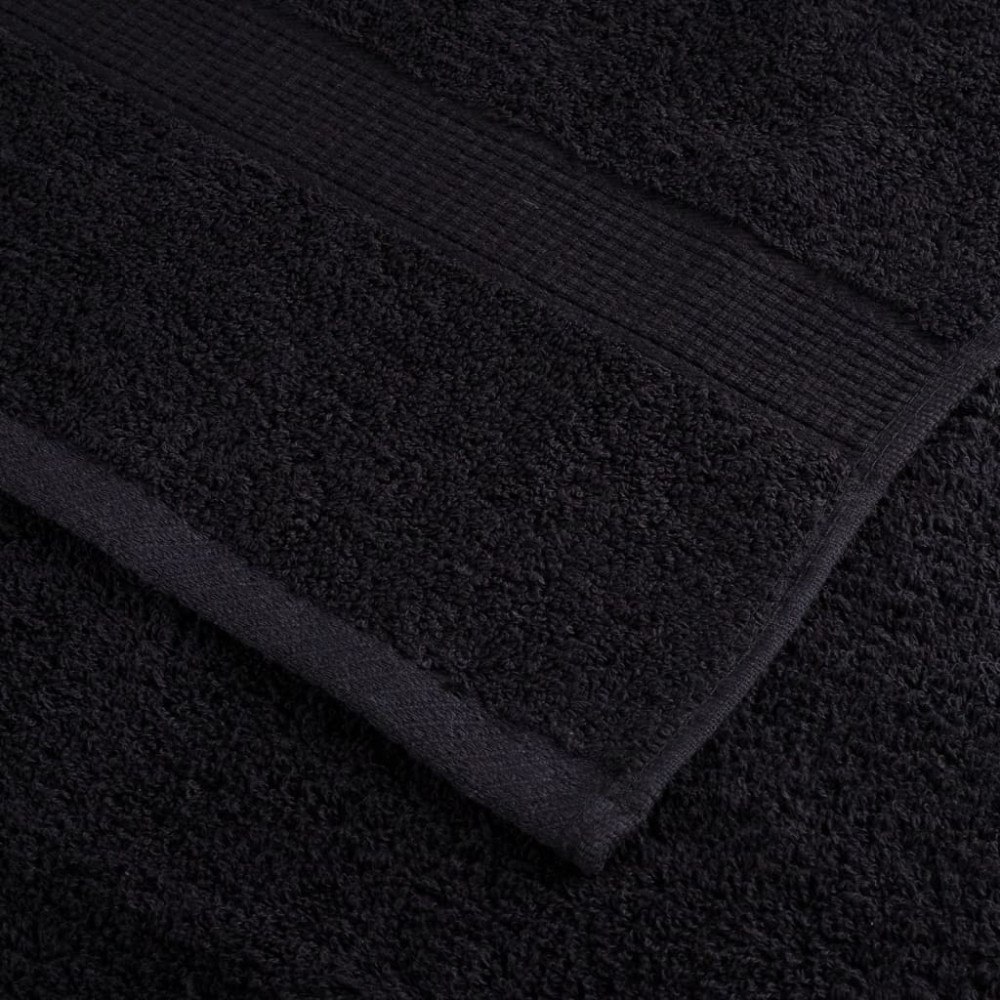Produktbild för Premium gästhanddukar SOLUND 10 st svart 30x50 cm 600 gsm