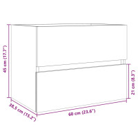 Produktbild för Tvättställsskåp sonoma-ek 60x38,5x45 cm spånskiva