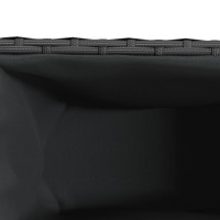 Produktbild för Odlingslåda med hjul & 3 krukor svart 107x32x38 cm konstrotting