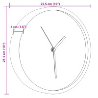 Produktbild för Väggklocka rosa Ø25,5 cm oolystyren och glas