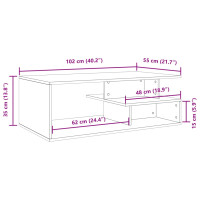 Produktbild för Soffbord sonoma-ek 102x55x35 cm konstruerat trä