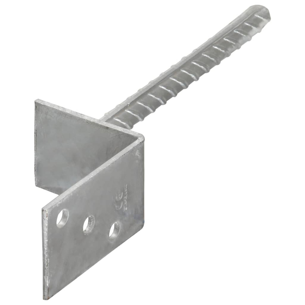 Produktbild för Jordankare 12 st silver 8x6x30 cm galvaniserat stål