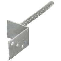 Produktbild för Jordankare 12 st silver 8x6x30 cm galvaniserat stål