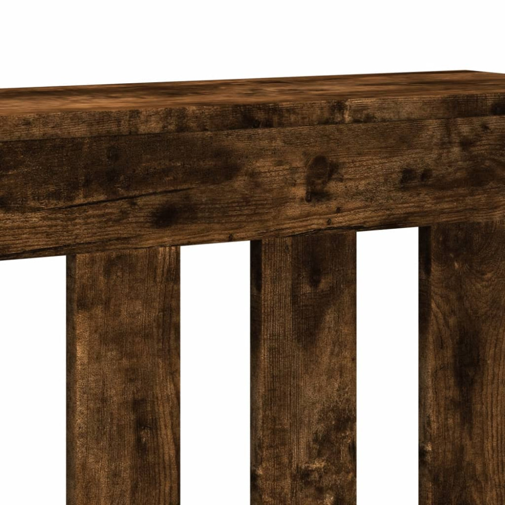 Produktbild för Elementskydd rökfärgad ek 78x20x82 cm konstruerat trä