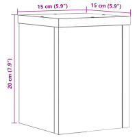 Produktbild för Växtställ 2 st vit 15x15x20 cm konstruerat trä