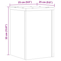 Produktbild för Växtställ 2 st vit 25x25x35 cm konstruerat trä