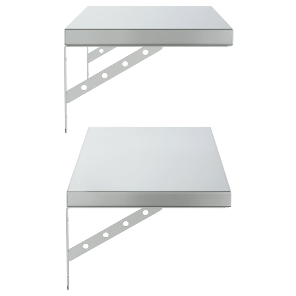 Produktbild för Vägghyllor 2 st 75x30 cm silver rostfritt stål