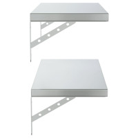 Produktbild för Vägghyllor 2 st 75x30 cm silver rostfritt stål