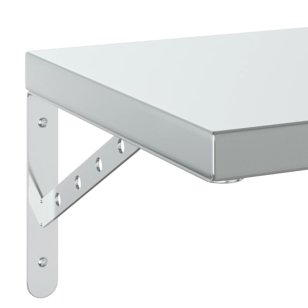 Produktbild för Vägghyllor 2 st 75x30 cm silver rostfritt stål