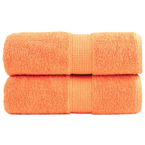 vidaXL Premium gästhanddukar SOLUND 2 st orange 30x30 cm 600 gsm