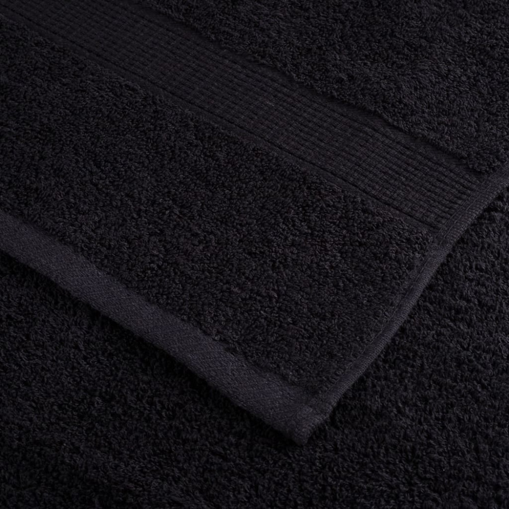 Produktbild för Premium gästhanddukar SOLUND 4 st svart 30x50 cm 600 gsm