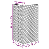 Produktbild för Odlingslåda grå 40x40x80 cm konstrotting