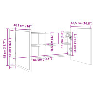 Produktbild för Spegelskåp med LED sonoma-ek 100x12x45 cm konstruerat trä