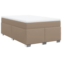 Produktbild för Ramsäng med bäddmadrass cappuccino 120x200 cm konstläder
