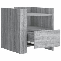 Produktbild för Sängbord grå sonoma 45x50x50 cm konstruerat trä