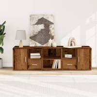 Produktbild för Hörnskåp åldrat trä 160x40x45 cm konstruerat trä