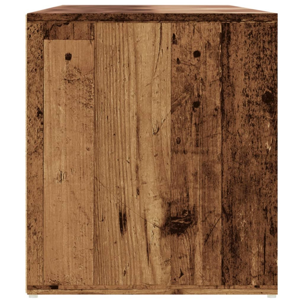 Produktbild för Hörnskåp åldrat trä 160x40x45 cm konstruerat trä