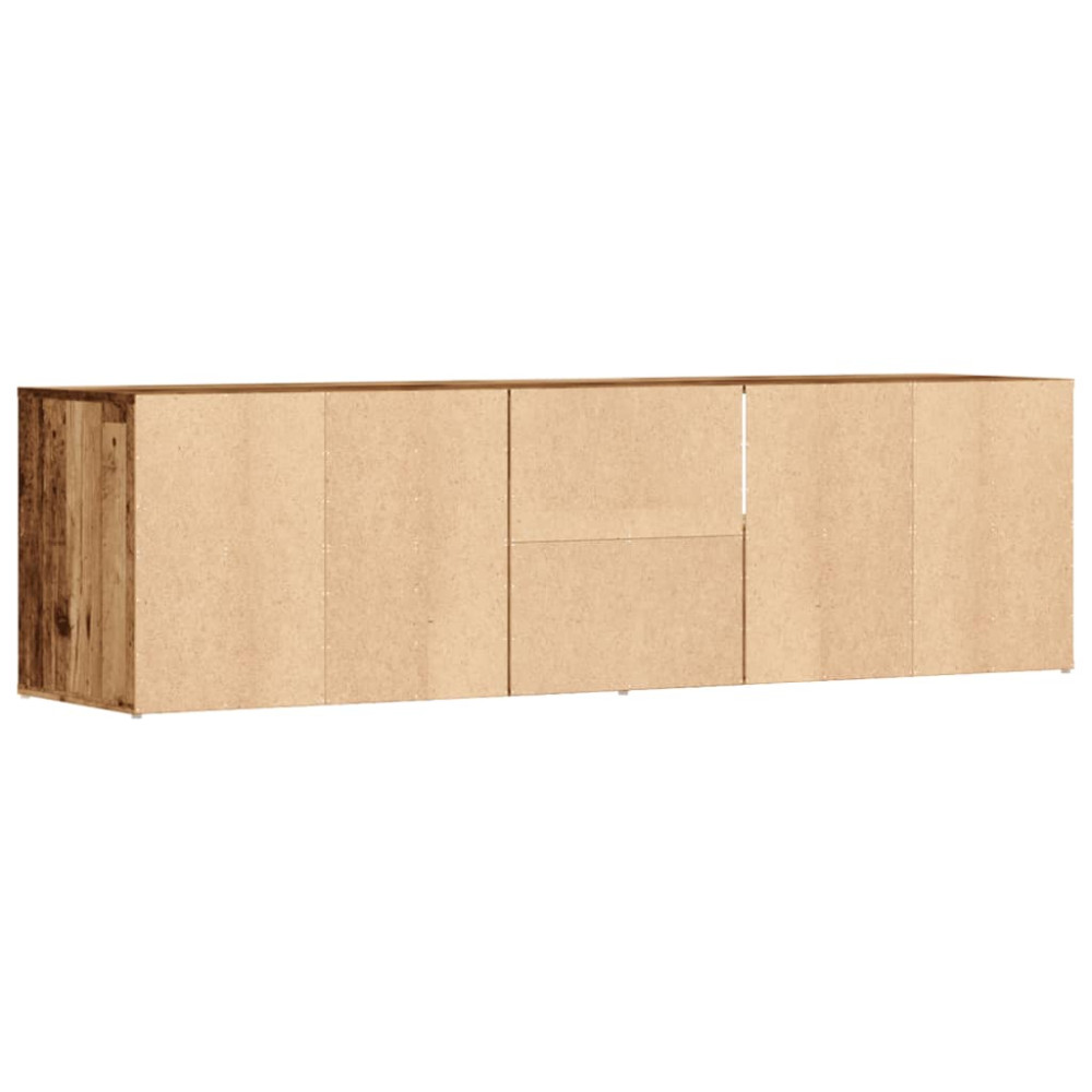 Produktbild för Hörnskåp åldrat trä 160x40x45 cm konstruerat trä