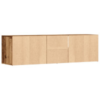 Produktbild för Hörnskåp åldrat trä 160x40x45 cm konstruerat trä