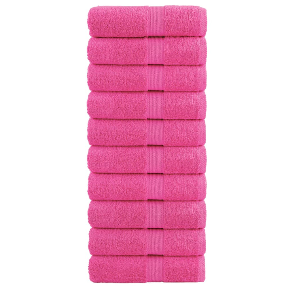 Produktbild för Premium gästhanddukar SOLUND 10 st rosa 30x50 cm 600 gsm