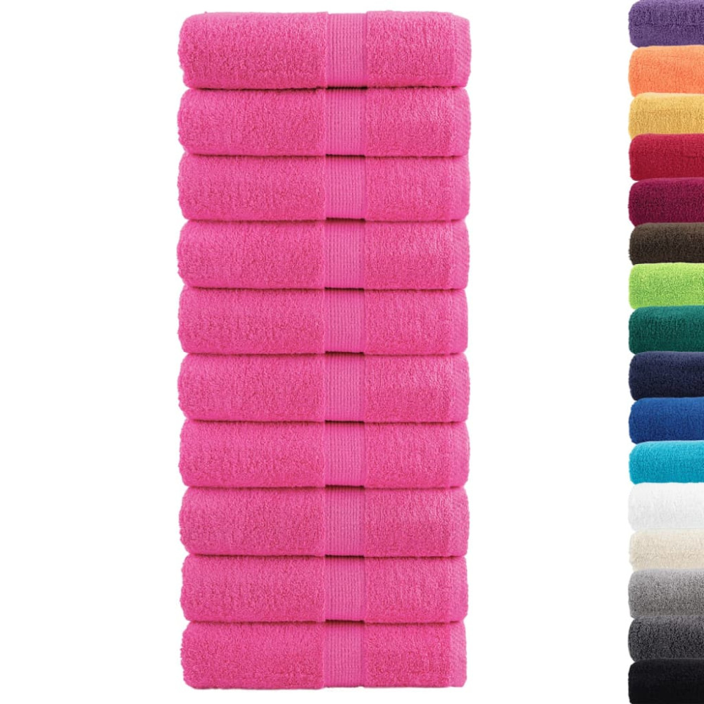 Produktbild för Premium gästhanddukar SOLUND 10 st rosa 30x50 cm 600 gsm
