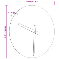 Produktbild för Väggklocka självlysande klockslag och visare gul Ø30 cm