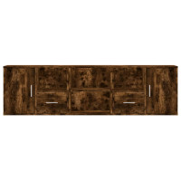 Produktbild för Hörnskåp rökfärgad ek 160x40x45 cm konstruerat trä