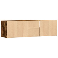 Produktbild för Hörnskåp rökfärgad ek 160x40x45 cm konstruerat trä